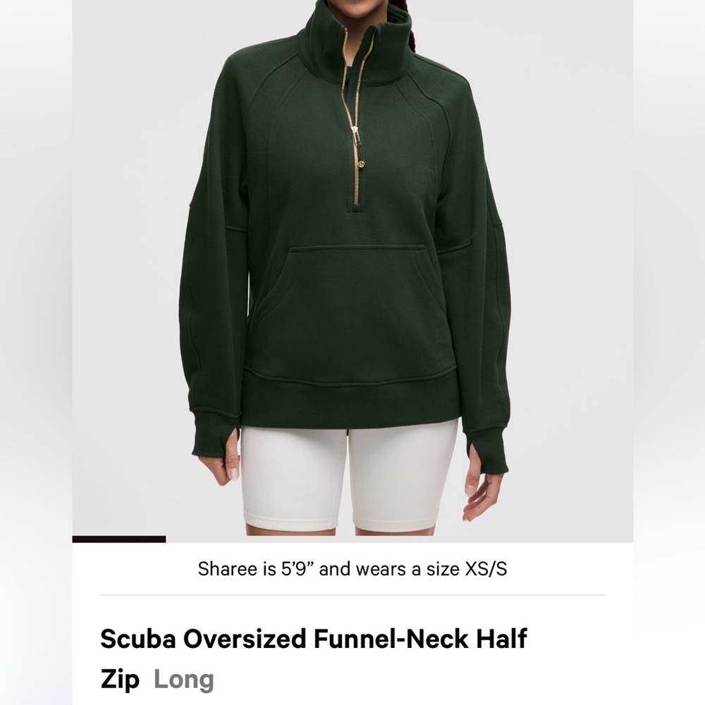 Lululemon Scuba Oversized Funnel-Neck Half
Zip Long